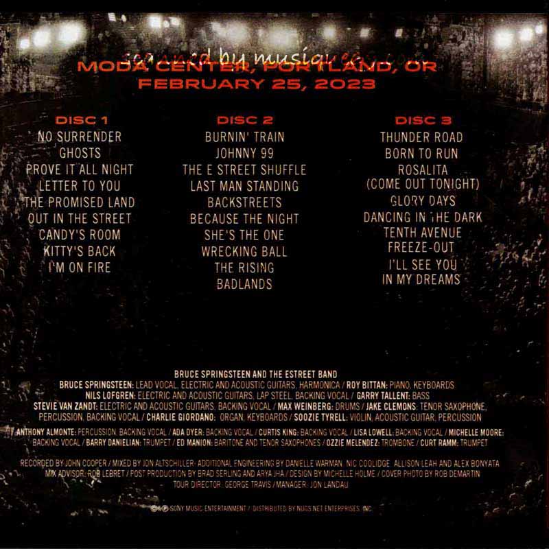 ブルーススプリングスティーン Bruce Springsteen & The E Street Band - Moda Center, Portland, OR, Feb 25, 2023 (CD)