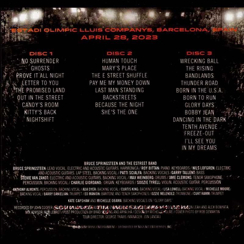 ブルーススプリングスティーン Bruce Springsteen & The E Street Band - Estadi Olimpic Lluis Companys, Barcelona, ESP, Apr 28, 2023 (CD)