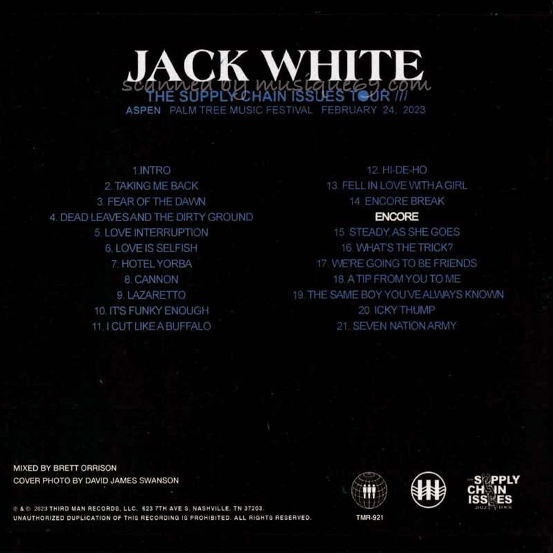 ジャックホワイト Jack White - Aspen | Palm Tree Music Festival | February 24, 2023 (CD)