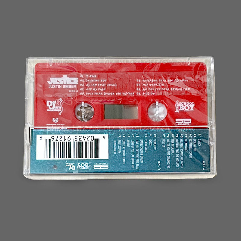 ジャスティンビーバー Justin Bieber - Justice: UK/ IE Exclusive Alternative Cover #3/ Red Shell Edition (cassette)