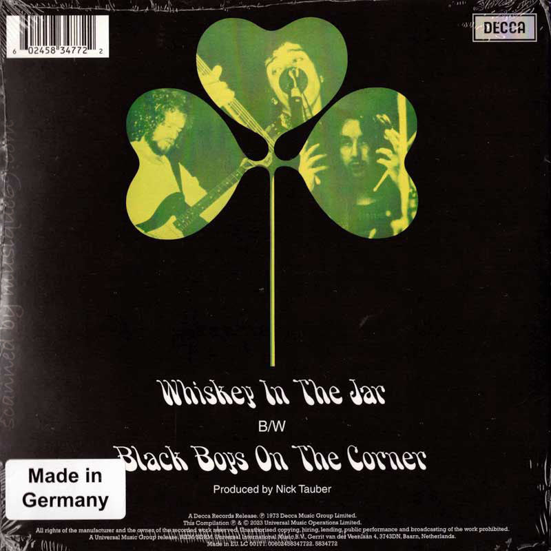 Thin Lizzy - Whiskey in the Jar: Exclusive Blue Colored/ Strictly Limited Edition 7" Ep (vinyl)