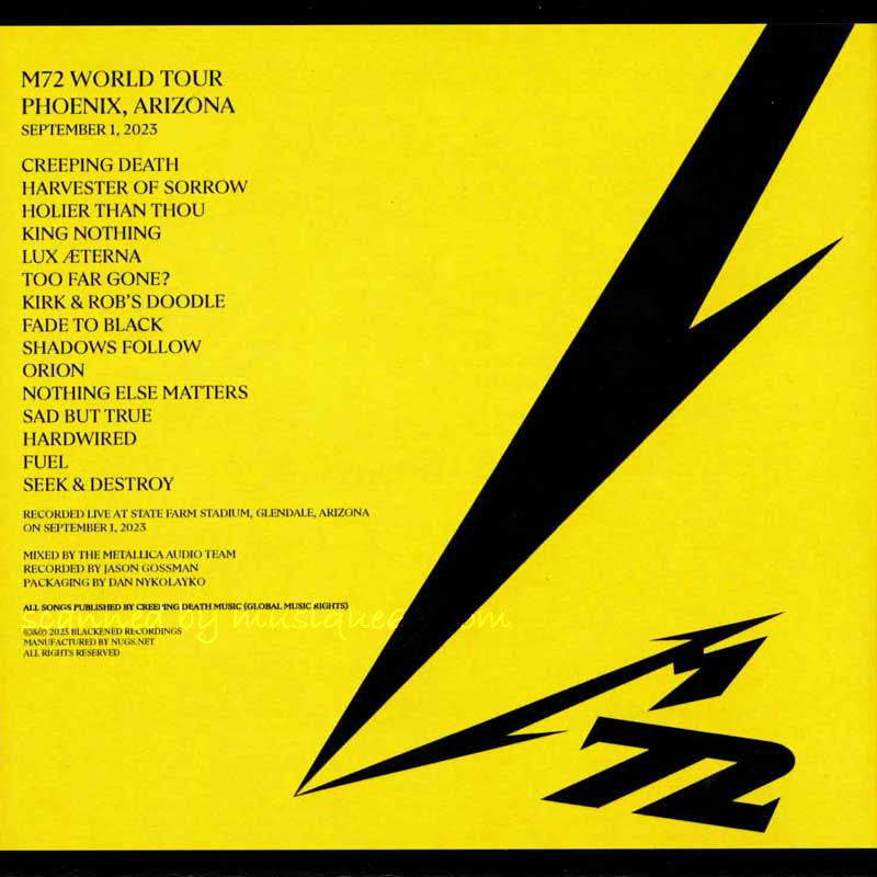 メタリカ Metallica - Phoenix, Arizona | September 1, 2023 (CD)