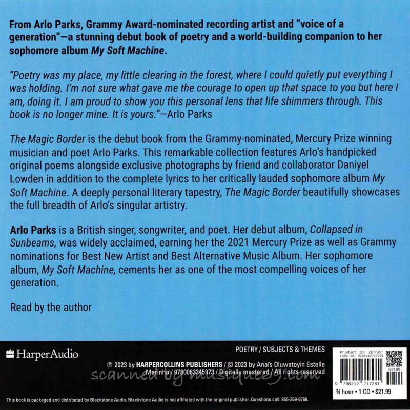 Arlo Parks - The Magic Border (Poetry and Fragments from My Soft Machine): Unabridged Audiobook (CD)