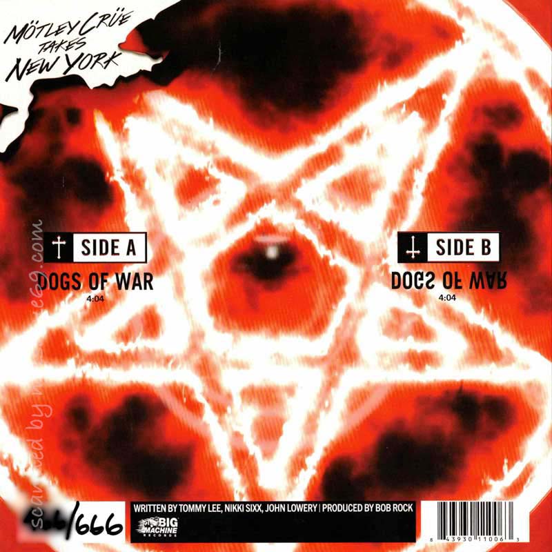 Motley Crue - Dogs of War: New York City Club Show Exclusive Clear Orange Coloured Collector's Edition 7" Ep (vinyl)