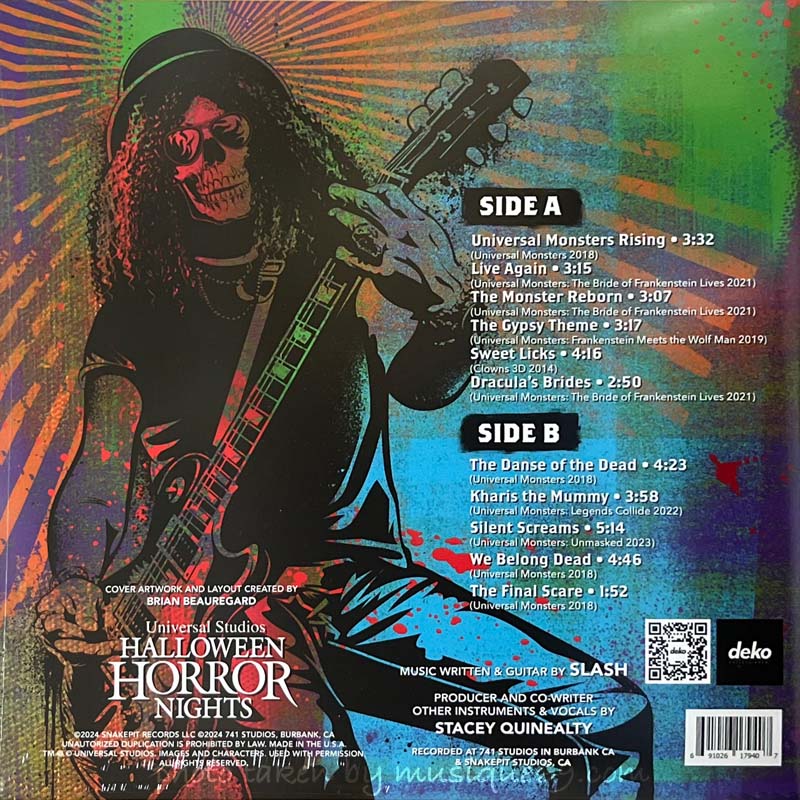 スラッシュ Slash - Music of Universal Studios Hollywood (Halloween Horror Nights): Exclusive Splatter Green Coloured LP (vinyl)
