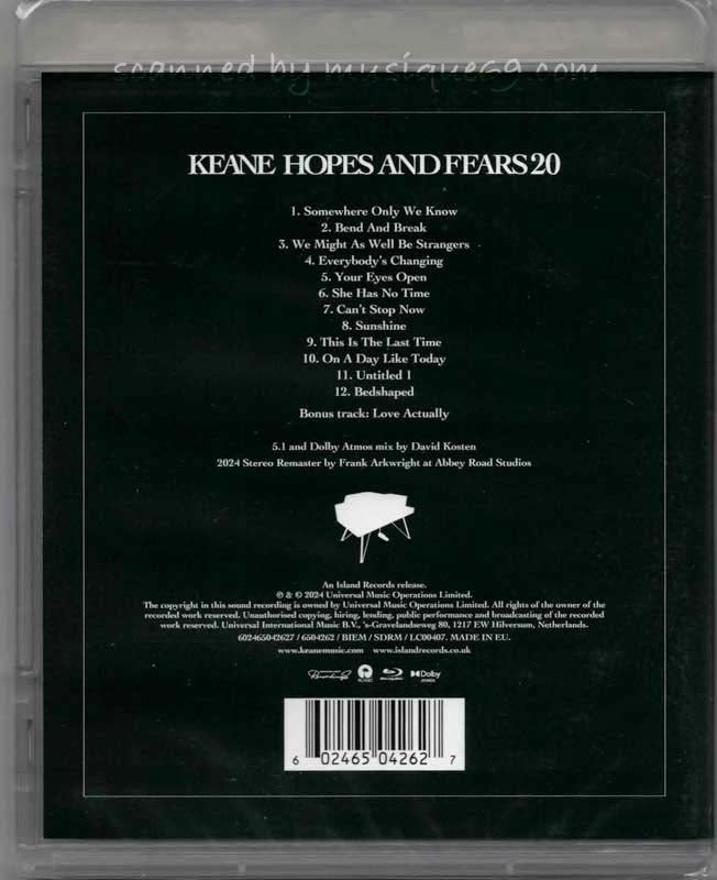 Keane - Hopes and Fears 20: SDE Surround Series Exclusive Limited Edition Blu-Ray Audio