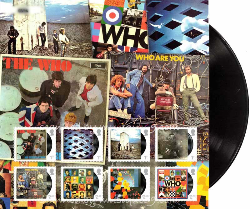 ザ・フー The Who - Fan Sheet (Albums): Limited Edition Stamps