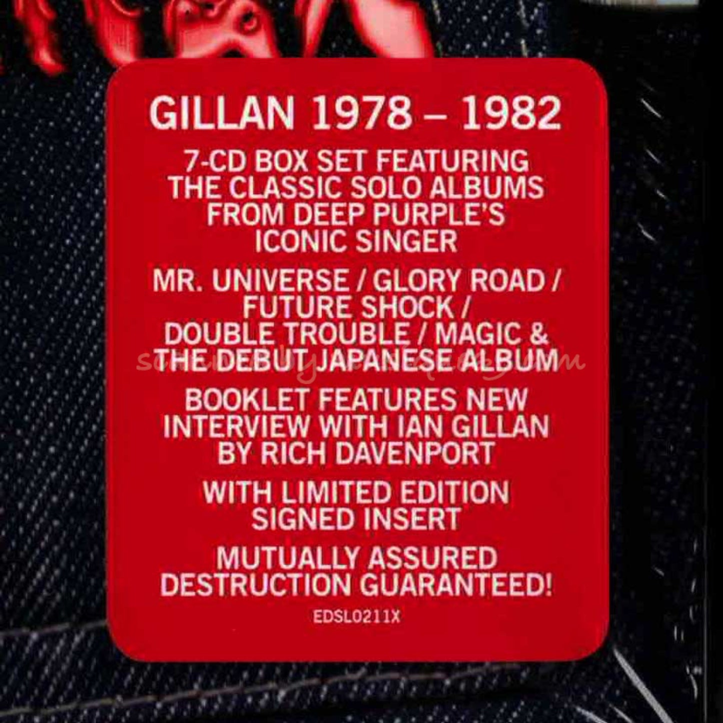 イアンギラン Ian Gillan (Gillan) - 1978-1982: Limited Autographed Edition (CD)