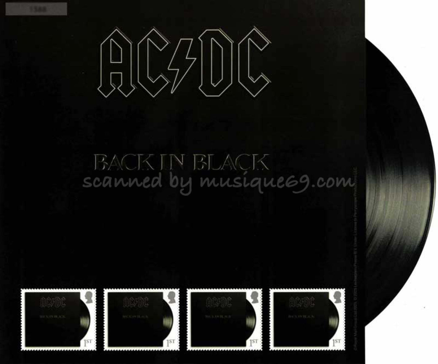 AC/DC - Back in Black Fan Sheet: Exclusive Limited Edition Stamps
