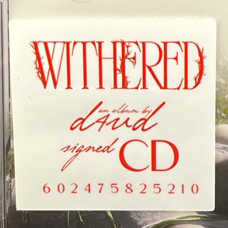 デイヴィッド d4vd - Withered: Exclusive Autographed Edition (CD)