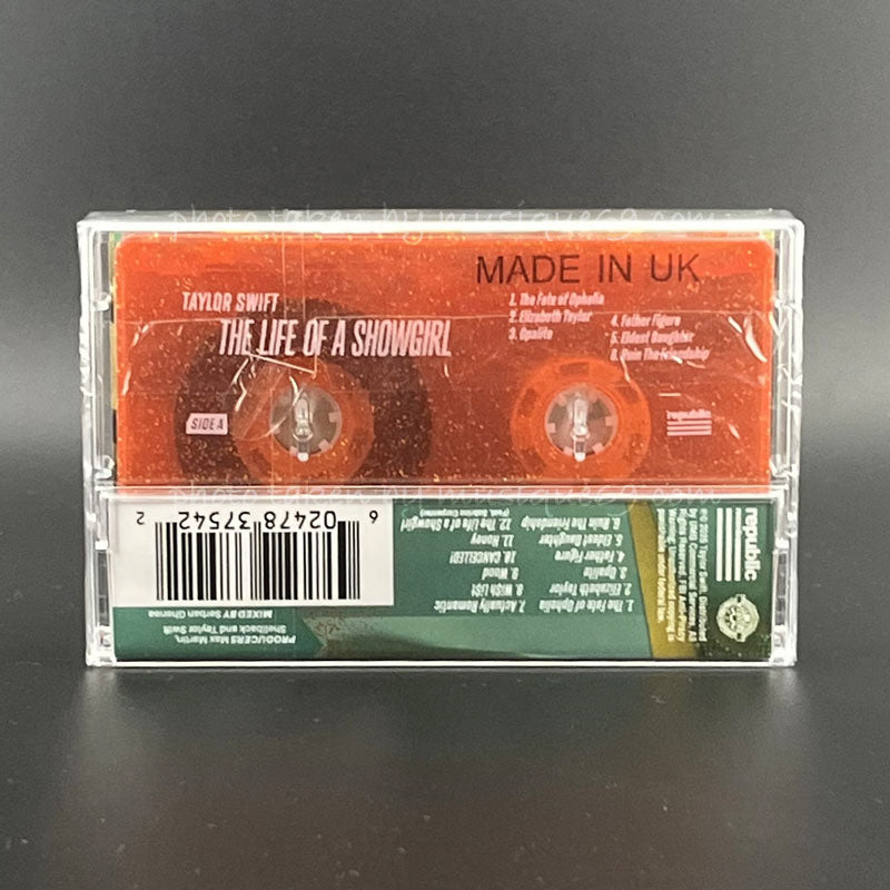 テイラースウィフト Taylor Swift - The Life of a Showgirl: Exclusive Sweat and Vanilla Perfume/ Portofino Orange Glitter Shell Edition (cassette)