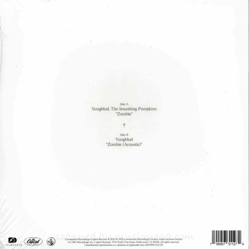 ヤングブラッド Yungblud feat. The Smashing Pumpkins - Zombie: Exclusive Evergreen Ash Coloured 7" Ep (vinyl)