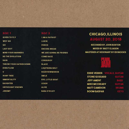 パールジャム Pearl Jam - The Home x Away Shows: Chicago, IL 08/20/2018 (CD)