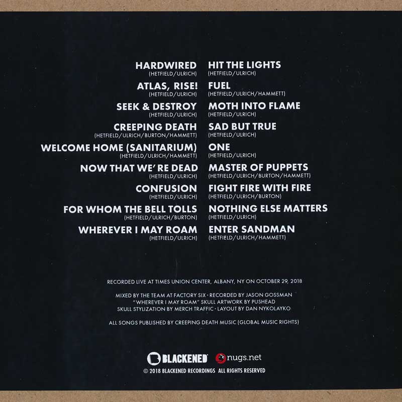 Metallica - Albany, NY 10/29/2018 (CD)