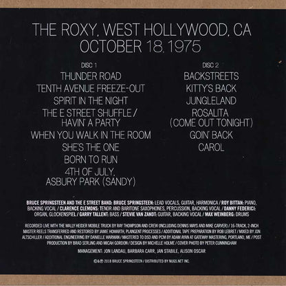 ブルーススプリングスティーン Bruce Springsteen & The E Street Band - The Roxy, West Hollywood, CA: US Exclusive Edition (CD)