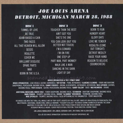 ブルーススプリングスティーン Bruce Springsteen & The E Street Band - Joe Louis Arena, Detroit, Michigan | March 28, 1988: US Exclusive Edition (CD)