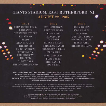 ブルーススプリングスティーン Bruce Springsteen & The E Street Band - Giants Stadium, East Rutherford, NJ | August 22, 1985: US Exclusive Edition (CD)