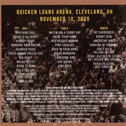 Bruce Springsteen & The E Street Band - Quicken Loans Arena, Cleveland, OH | November 10, 2009: US Exclusive Edition (CD)
