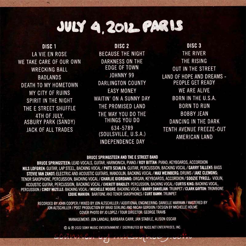 ブルーススプリングスティーン Bruce Springsteen & The E Street Band - July 4, 2012 Paris: US Exclusive Edition (CD)