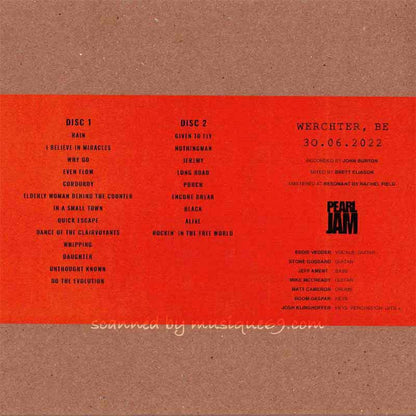 Pearl Jam - Gigaton European Tour; Werchter, BE | 30 June 2022 (CD)
