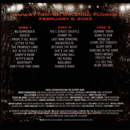 Bruce Springsteen &amp; The E Street Band - Amway Center, Orlando, Florida, Feb 5, 2023 (CD)