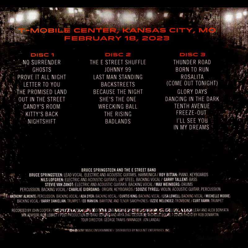 Bruce Springsteen &amp; The E Street Band - T-Mobile Center, Kansas City, MO, Feb 18, 2023 (CD)