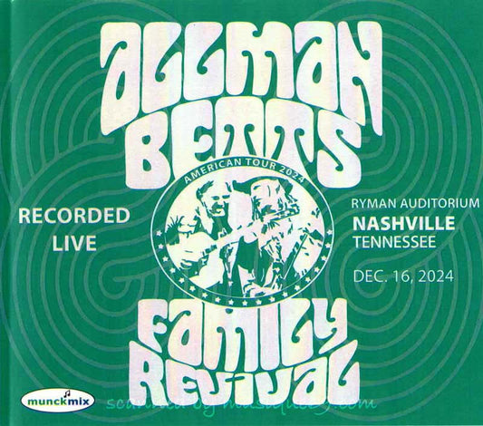オールマンベッツ Allman Betts Family Revival - 2024 American Tour; Nashville, Tennessee | Dec. 16, 2024 (CD)