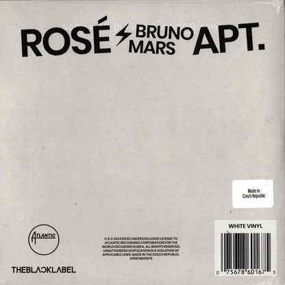 ブルーノマーズ Bruno Mars (Rose & Bruno Mars) - Apt. US Exclusive White Colour 7" Ep Single (vinyl)