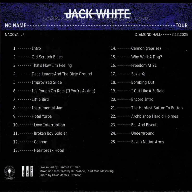 Jack White - No Name Tour | Diamond Hall, Nagoya, JP | 3.13