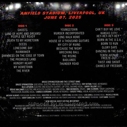 ブルーススプリングスティーン Bruce Springsteen & The E Street Band - Anfield Stadium, Liverpool, UK | June 07, 2025: US Exclusive Edition (CD)