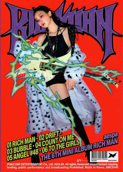 エスパ aespa - Rich Man (The 6th Mini Album): US Exclusive Autographed Energy Version (CD)