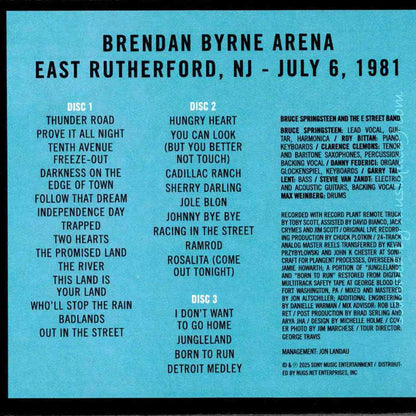 Bruce Springsteen &amp; The E Street Band - Brendan Byrne Arena, East Rutherford, NJ | July 6, 1981: US Exclusive Edition (CD)