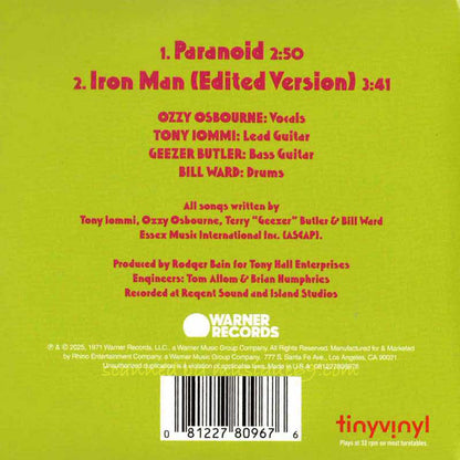 ブラックサバス Black Sabbath - Paranoid/ The Wizard: US Exclusive "Tiny Vinyl" Edition 4" Ep (vinyl)