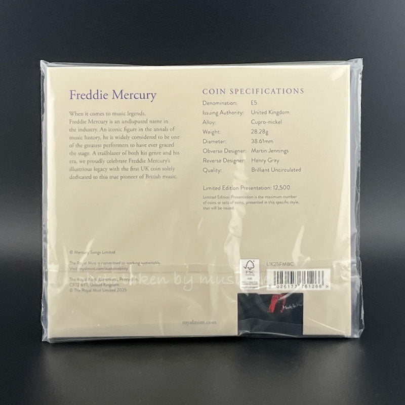 Queen (Freddie Mercury) - Music Legends: Freddie Mercury 2025 UK £5 Brilliant Uncirculated Color Coin