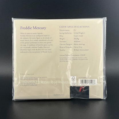 Queen (Freddie Mercury) - Music Legends: Freddie Mercury 2025 UK £5 Brilliant Uncirculated Color Coin