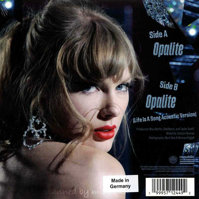 テイラースウィフト Taylor Swift - Opalite: US Exclusive Opalite Blue Pearlescent Coloured 7" Ep Single (vinyl)