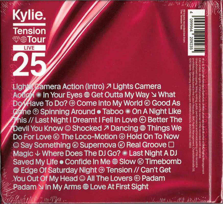 カイリーミノーグ Kylie Minogue (Kylie) - Tension Tour//Live 2025: Exclusive Limited Edition (CD)