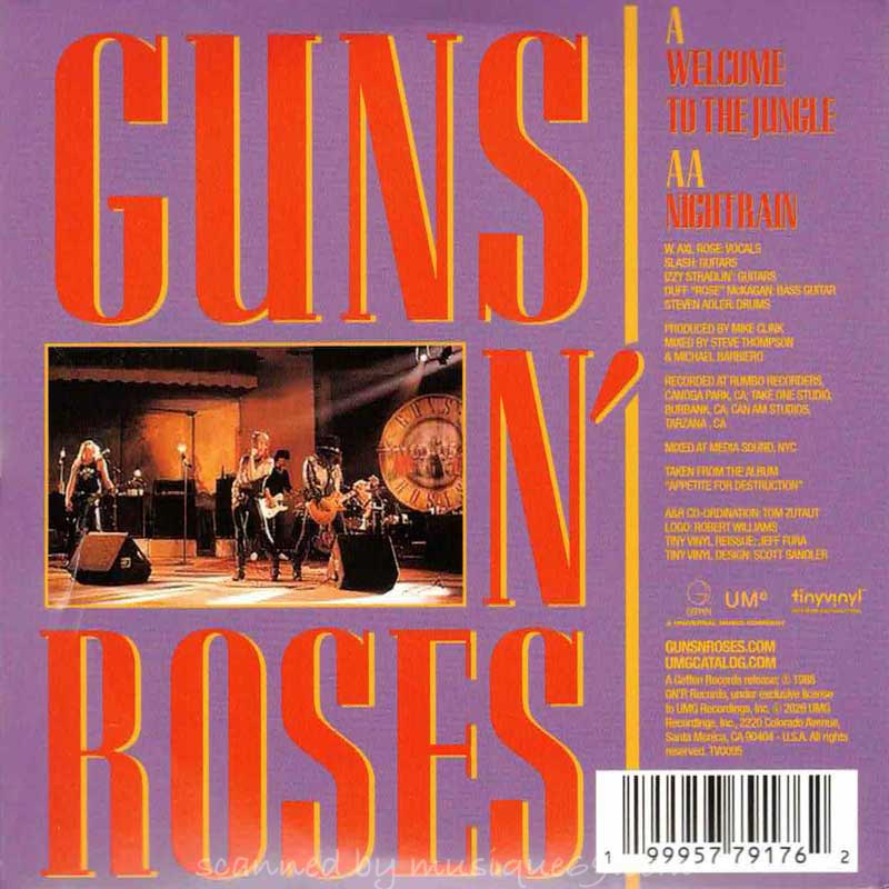 Guns N' Roses - Welcome to the Jungle/ Nightrain: US Exclusive "Tiny Vinyl" Edition 4" EP (vinyl)